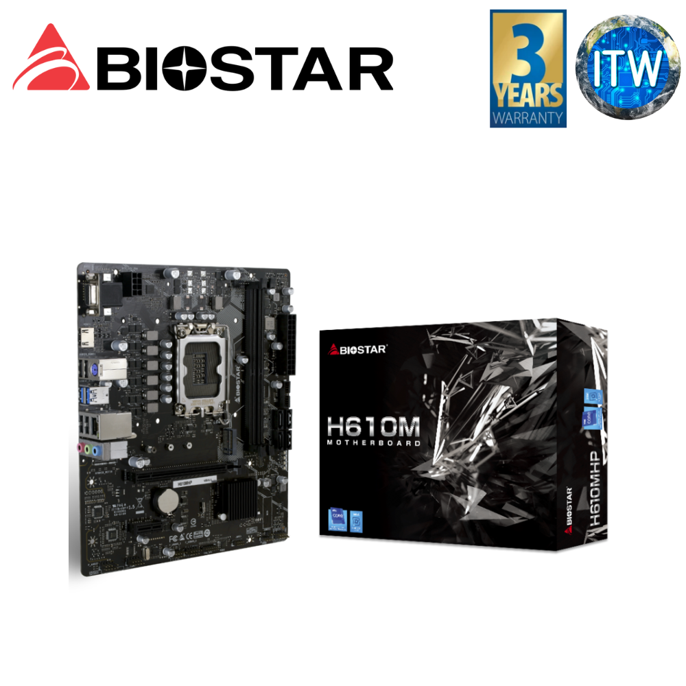 Biostar H610MHP Micro-ATX LGA1700 DDR4 Motherboard