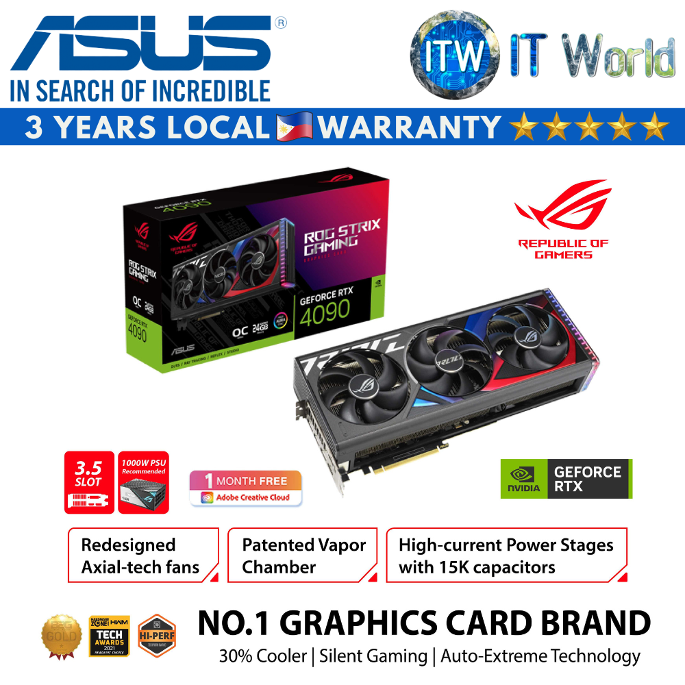 ASUS Rog Strix Geforce RTX 4090 OC Edition 24GB GDDR6X Gaming Graphic Card (ROG-STRIX-RTX4090-O24G-GAMING)