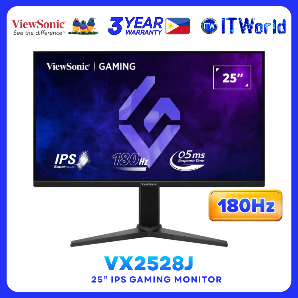 ViewSonic VX2528J – 25” 1920×1080 FHD IPS 180Hz Gaming Monitor