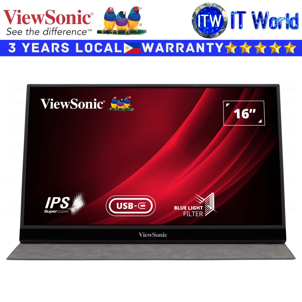 Viewsonic Portable Monitor VG1655 16" 1920x1080 FHD / 60Hz / IPS / 6.5ms / USB-C / Anti-Glare
