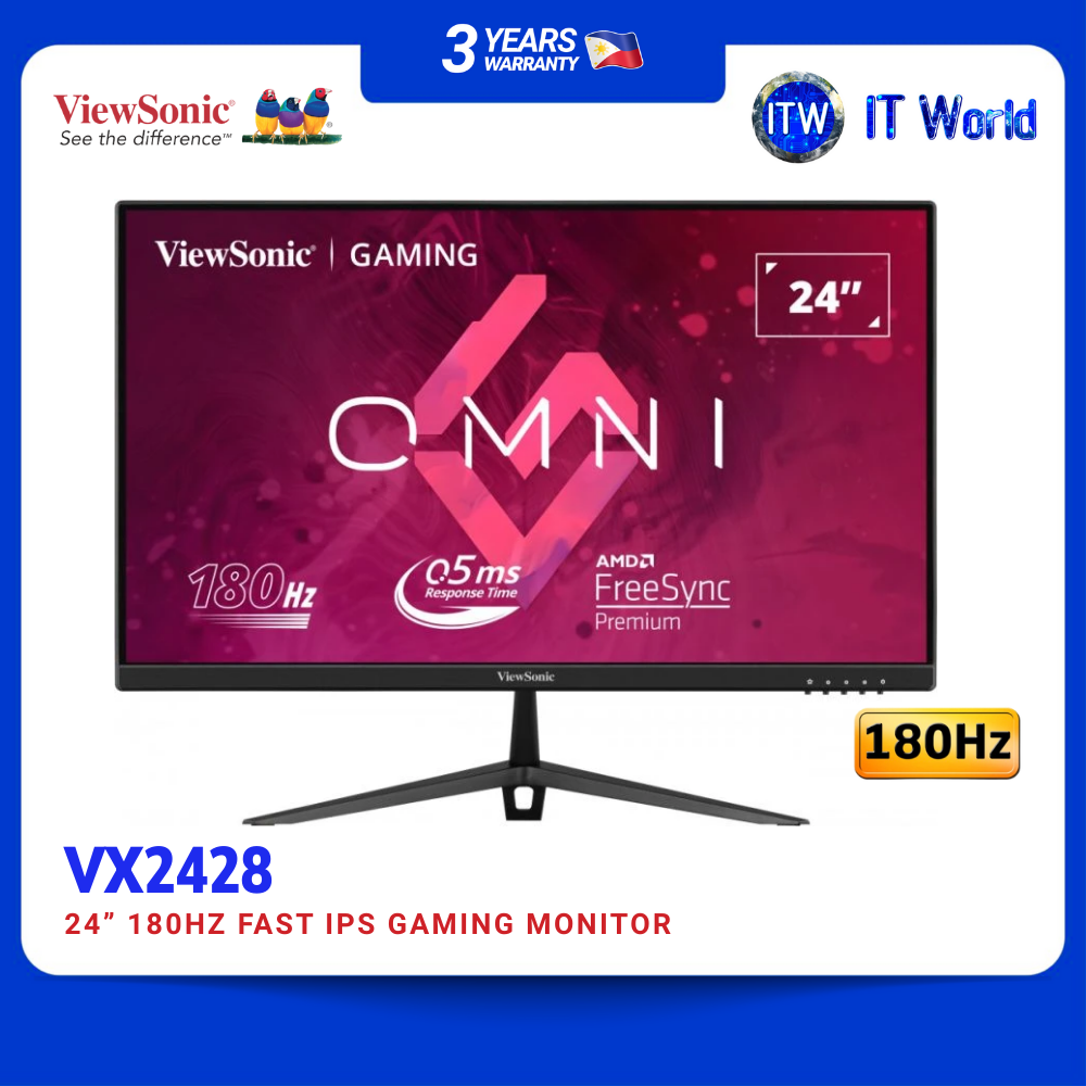 Viewsonic Gaming Monitor VX2428/VX2428AJ 24" 1920x1080 FHD / (180Hz)(240Hz) / IPS / 0.5ms MPRT