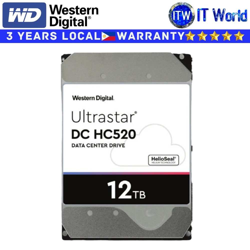 Western Digital Hard Drive HDD Ultrastar DC HC520 12TB 3.5" 7200RPM 256MB Internal (0F30146)