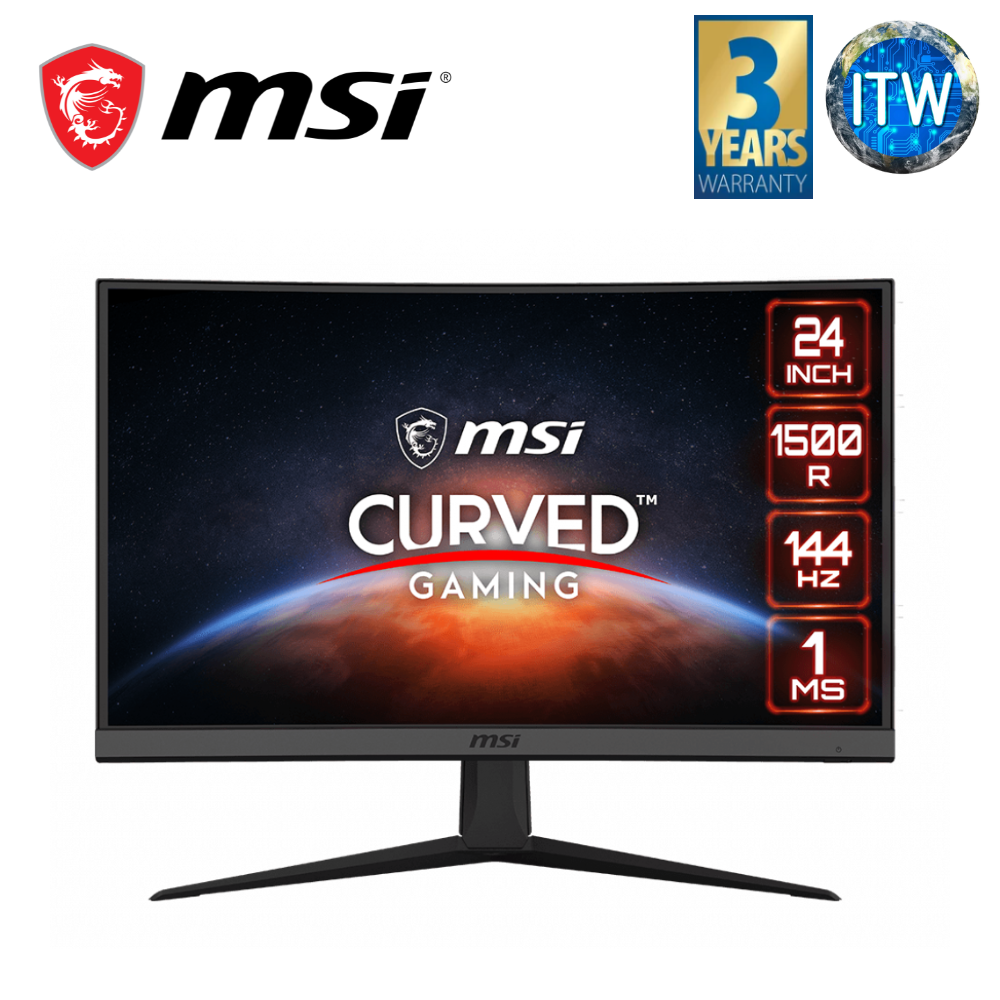 MSI Optix G24C6 - 24&quot; Full HD (1920 x 1080), VA, 144 Hz, 1 ms, Anti-Flicker, Curved Gaming Monitor