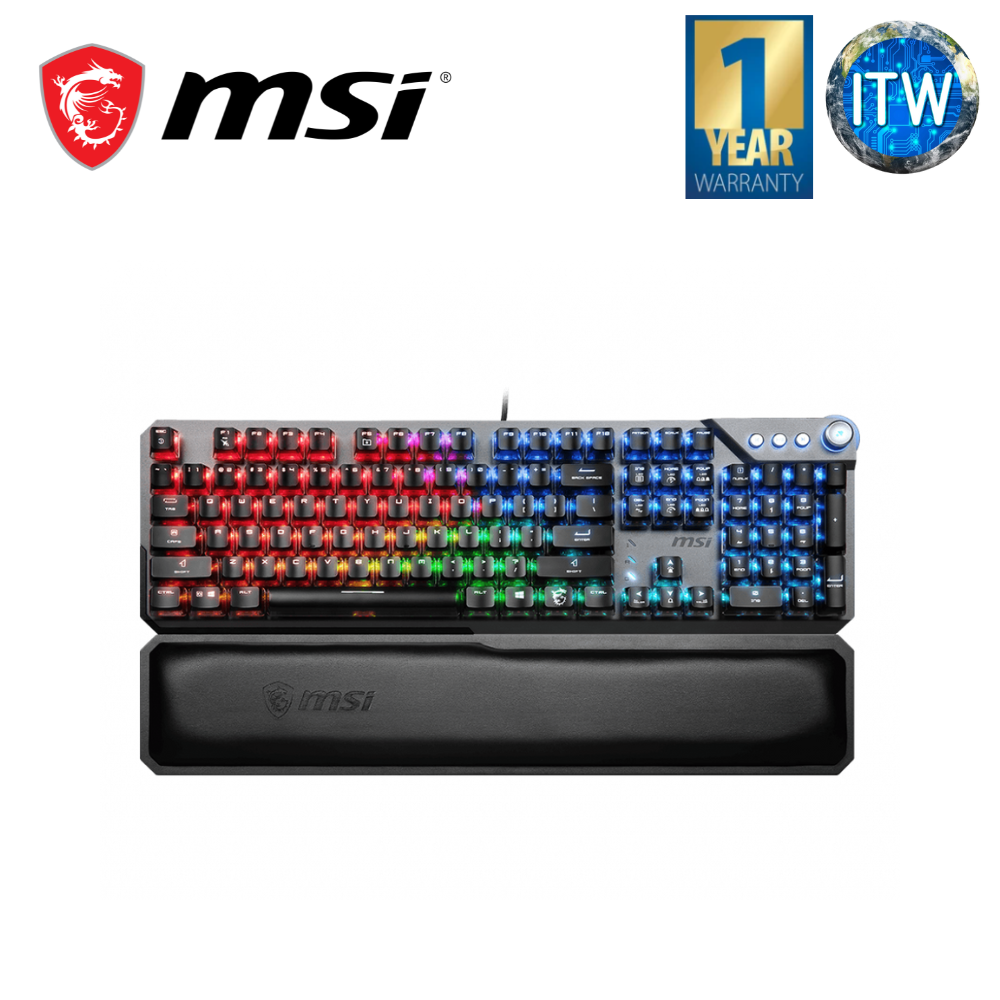 MSI VIGOR GK71 SONIC Red Switches, Per-key RGB Mystic Light, Gaming Keyboard