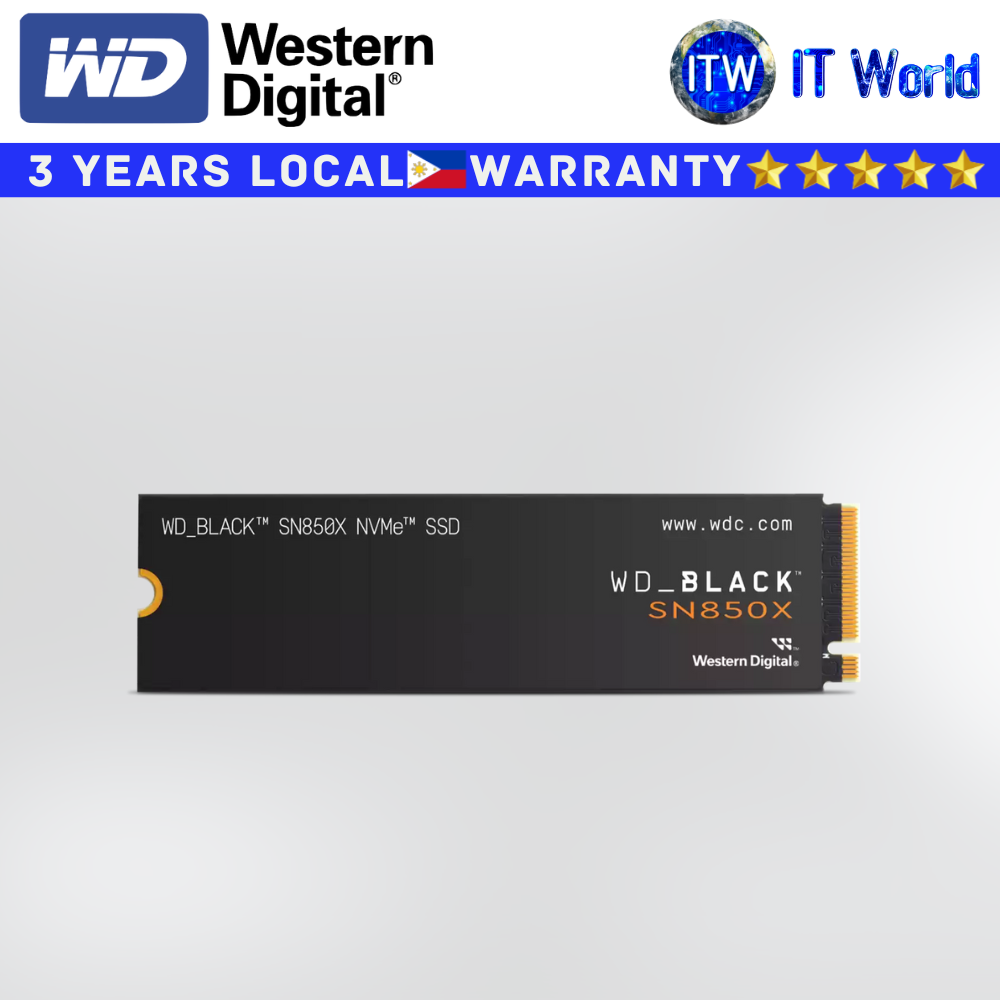 Western Digital WD Black SN850X 1TB NVMe M.2 Internal SSD  PCIe Gen 4 High Speed Solid State Drive for Laptop & Desktop WDS100T2X0E-00BCA0 itw