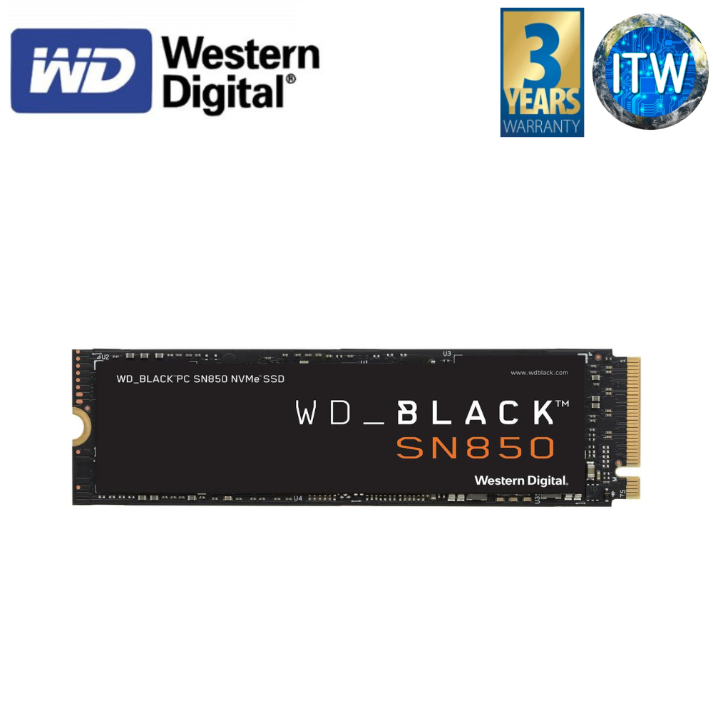 Western Digital WD Black SN850 500GB NVMe M.2 Internal SSD PCIe Gen 4 High Speed Solid State Drive for Laptop & Desktop WSD500G1X0E itw