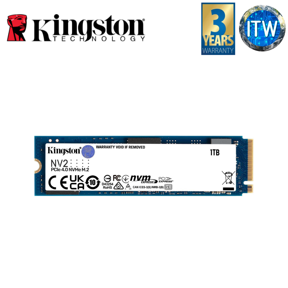 Kingston NV2 1TB M.2 2280 PCIe4.0x4 NVMe SSD (SNV2S/1000G)