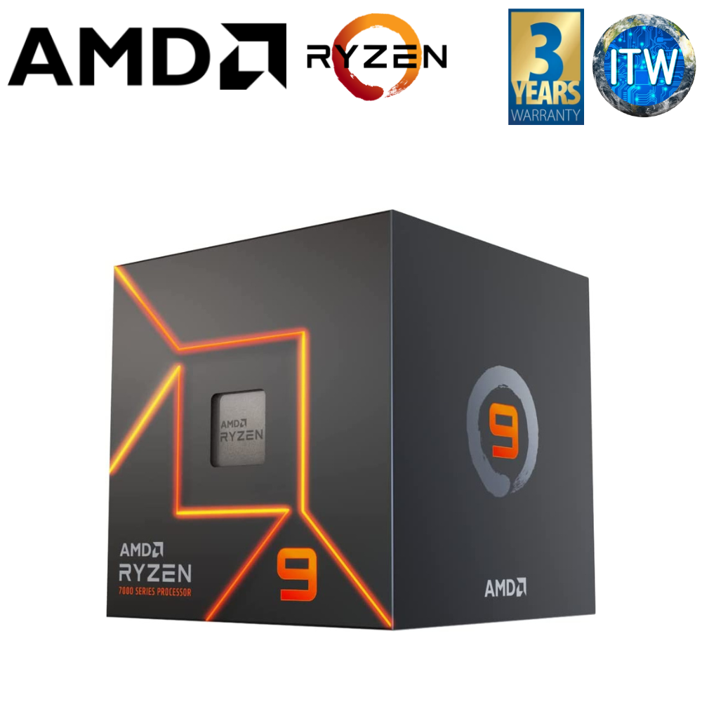 AMD Ryzen 9 7900 12-Core, 24-Thread with Wraith Prism Cooler Processor