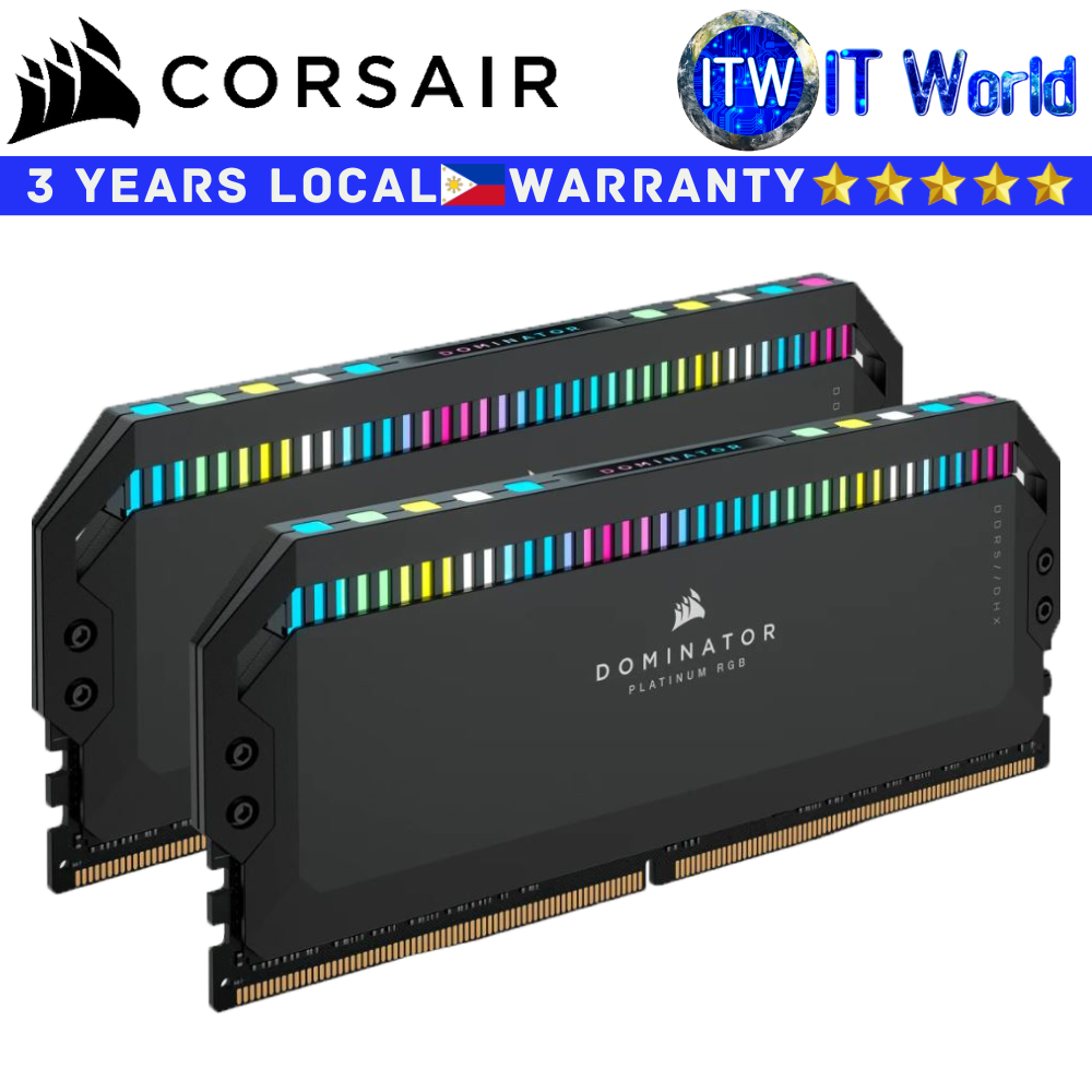 Corsair DDR5 RAM 64GB (2x32GB) 6000Mhz Dominator Platinum RGB Memory (CMT64GX5M2B6000Z30)