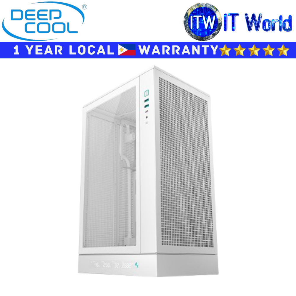 Deepcool Computer PC Case CH270 Digital Mini-Tower up to M-ATX Tempered Glass White (R-CH270-WHNDM0-G-1)