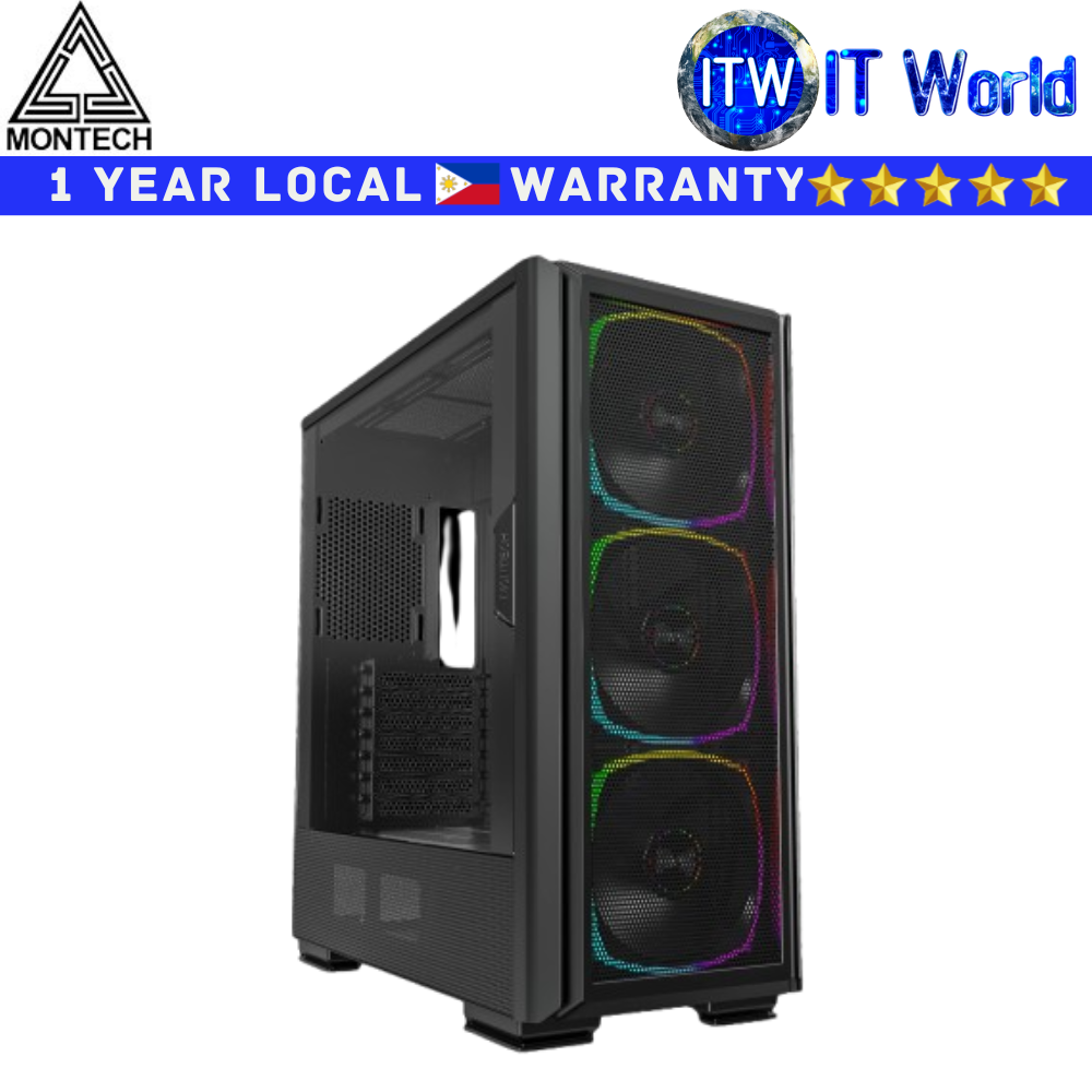 Montech Computer PC Case Sky Two GX Airflow-Focused (Black)