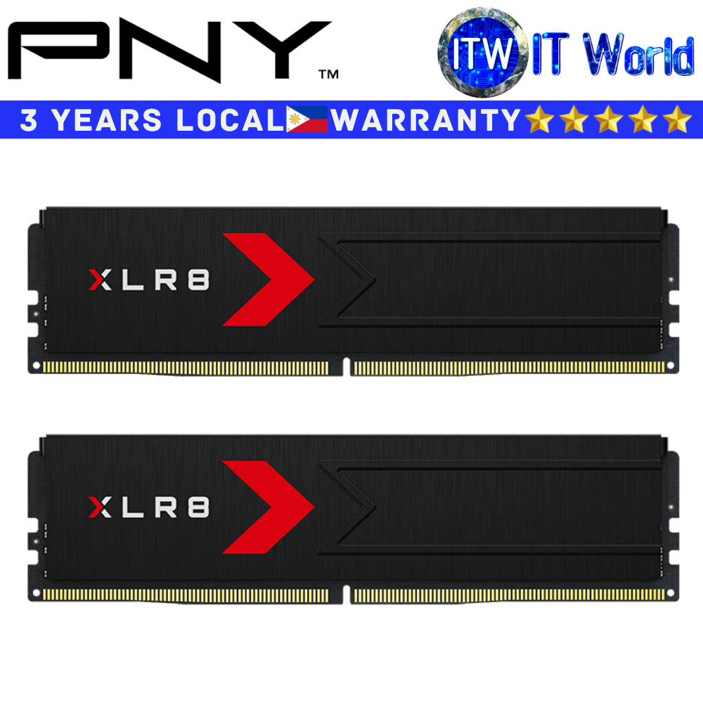 PNY DDR5 RAM 32GB (16GBx2) 6000Mhz XLR8 Gaming Desktop Memory Dual Kit (MD32GK2D5600036XR)