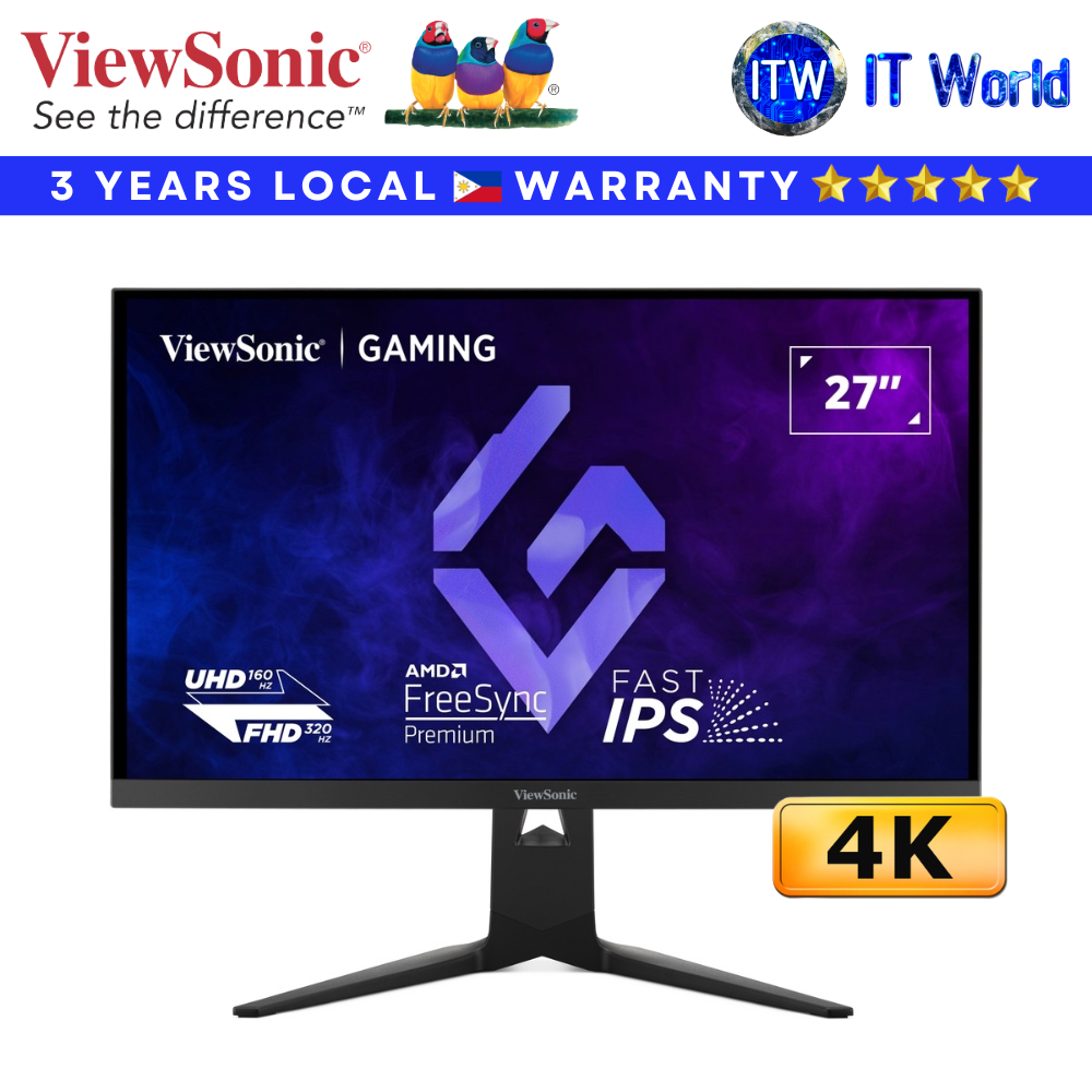 Viewsonic Gaming Monitor XG275D1-4K 27" 3840x2160 UHD / 160Hz / IPS / 0.5ms GTG / Flicker-free