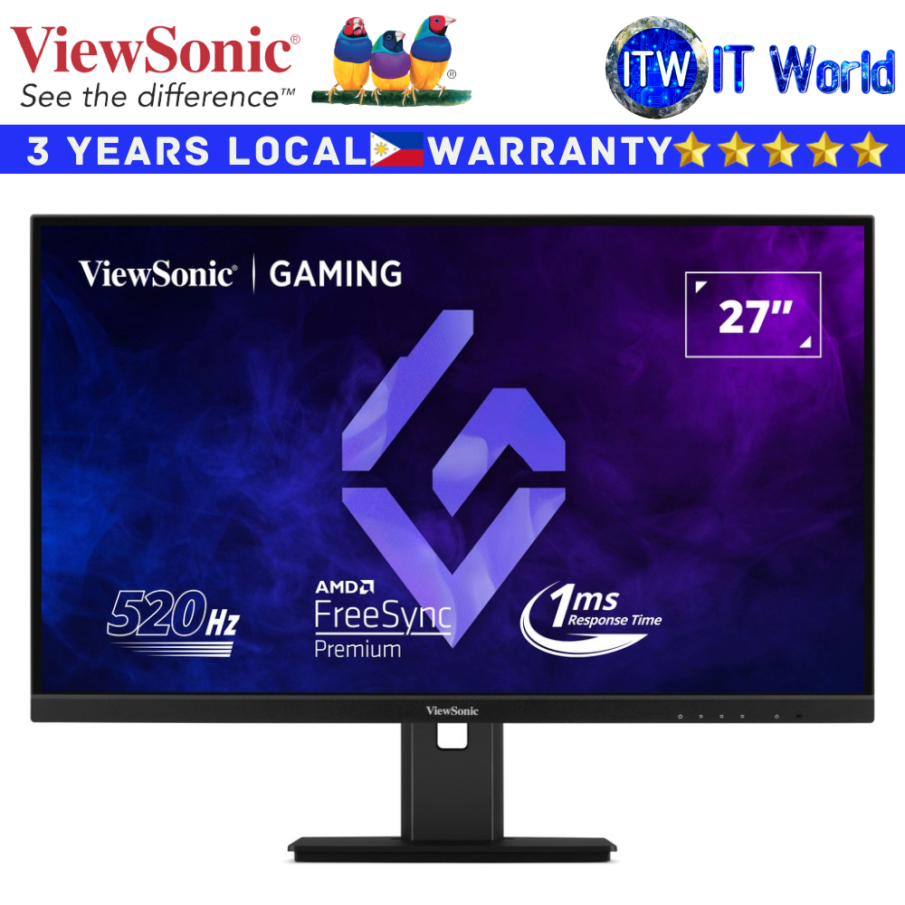 Viewsonic Gaming Monitor XG2737 27" 1920x1080 FHD / 520Hz / IPS / 1ms GTG / Flicker-free
