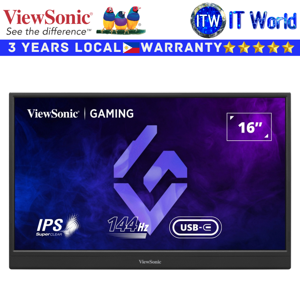 Viewsonic Portable Gaming Monitor VX1654 16" 1920x1080 FHD / 144Hz / IPS / 4.67ms / Anti-Glare