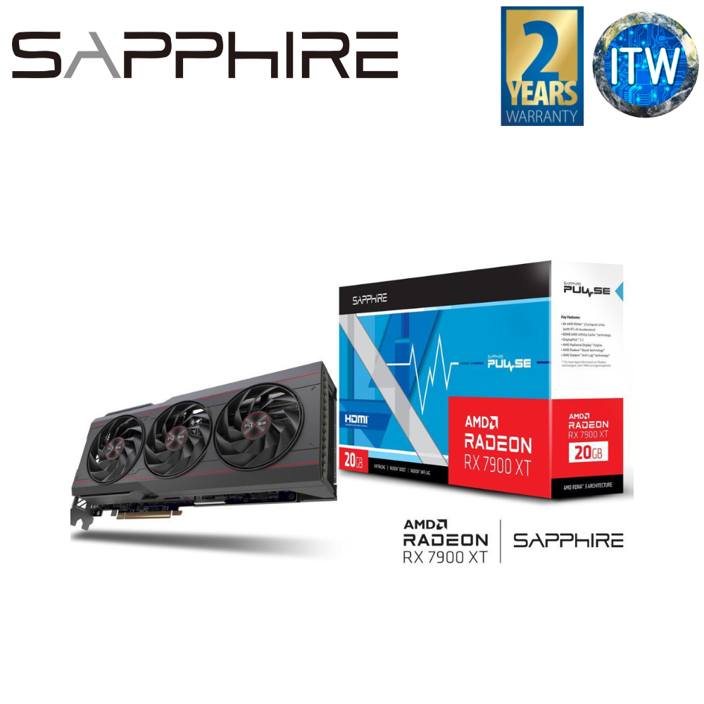 Sapphire Pulse AMD Radeon RX 7900 XT Gaming OC 20GB GDDR6 Graphic Card