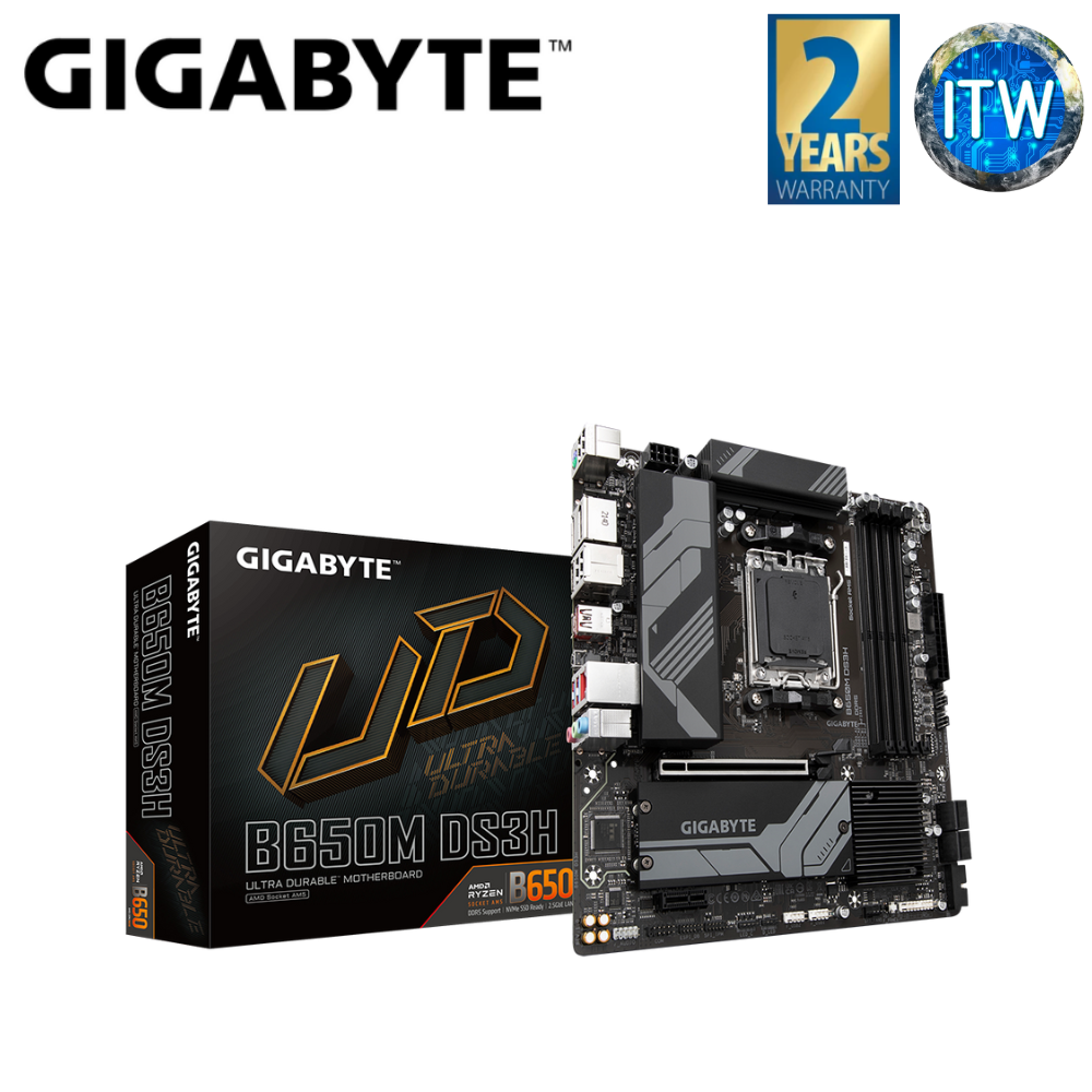 Gigabyte B650M DS3H mATX AM5 DDR5 Ultra Durable Motherboard