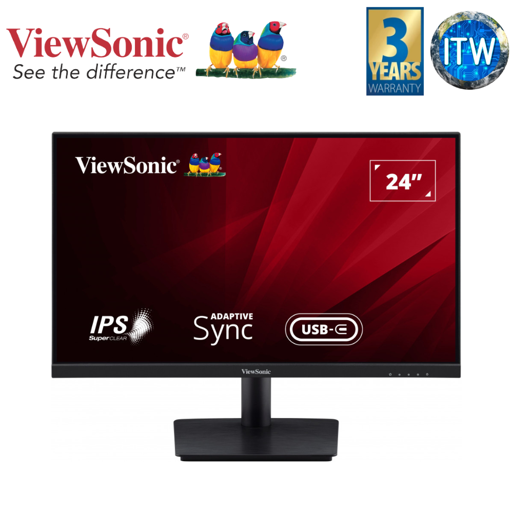 ViewSonic VA2409-MHU 24&quot; (1920x1080) FHD, 75Hz, IPS, 3ms (GTG), Flicker-Free USB-C Monitor