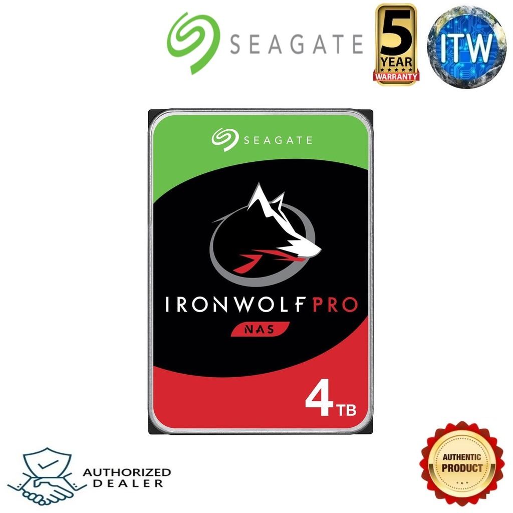 Seagate IronWolf Pro 4TB NAS Hard Drive 7200 RPM 128MB Cache CMR SATA 6.0Gb/s 3.5&quot; Internal HDD - ST4000NE001
