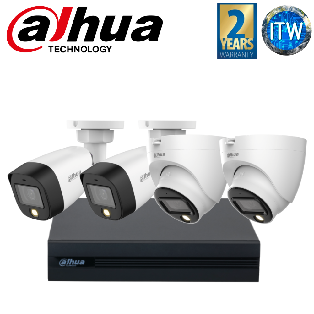 Danhua 1080P HD Easy-to-use Security System Kit (DH-KIT-CVI2MP2B2T-I)
