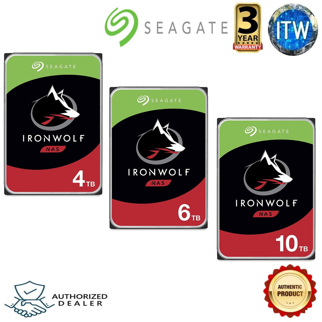 Seagate IronWolf NAS Hard Drive 5900 RPM 64MB Cache SATA 6.0Gb/s 3.5&quot; Internal Hard Drive (4TB)