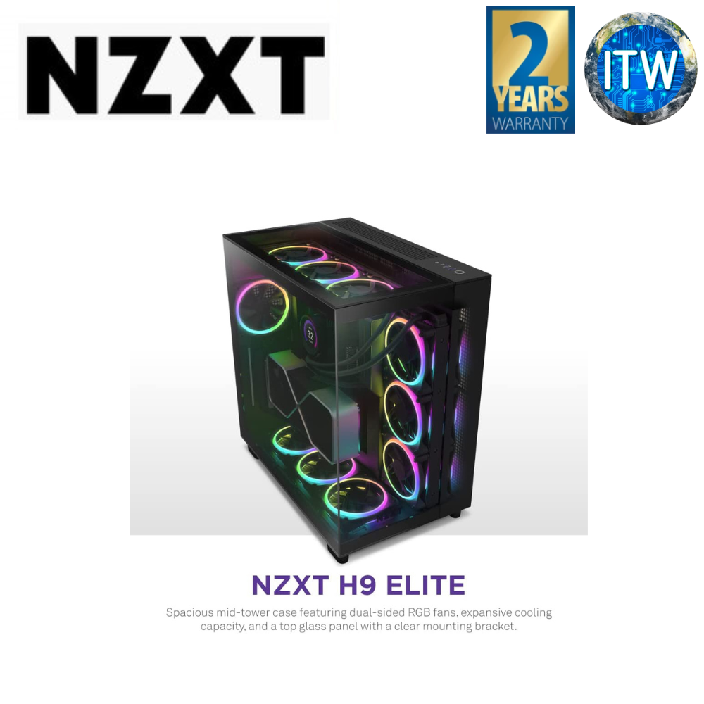 NZXT H9 Elite Dual-Chamber ATX MId-Tower PC Gaming Case