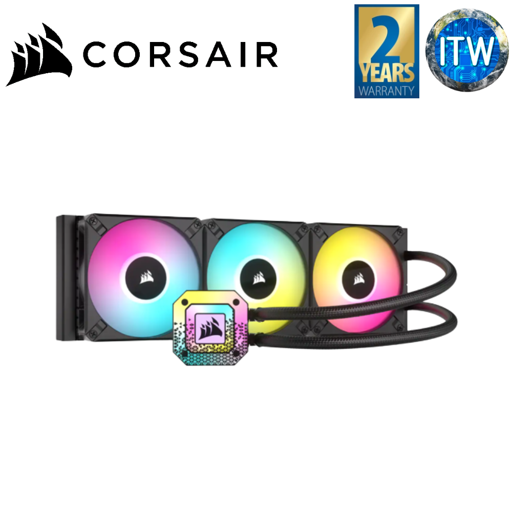 CORSAIR iCUE H150i Elite Capellix XT 360mm Liquid CPU Cooler - Black (CS-CW-9060070-WW)