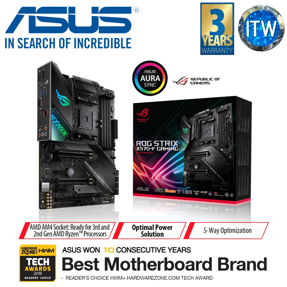 ITW | ASUS ROG Strix X570-F ATX AM4 DDR4 Gaming Motherboard