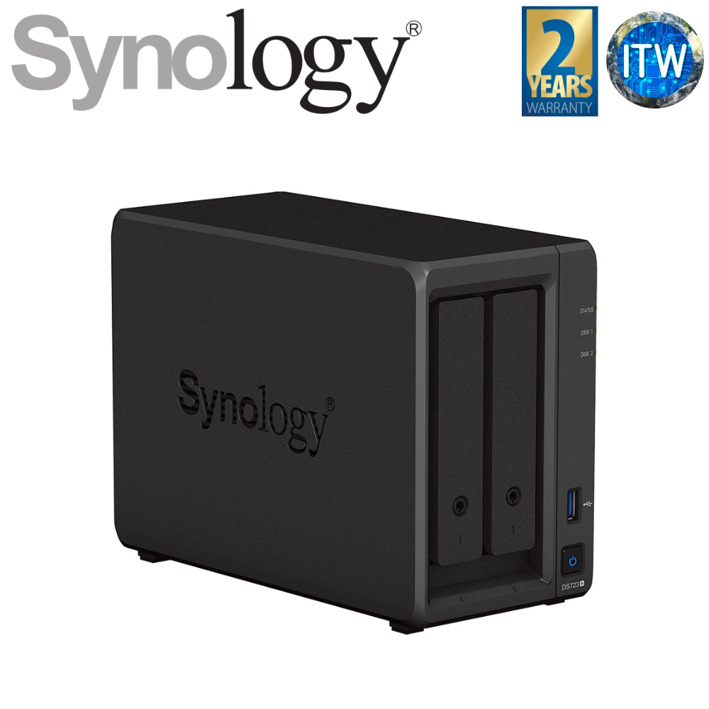 ITW | Synology DiskStation DS723+ 2-Bays NAS Enclosure (DS723+)