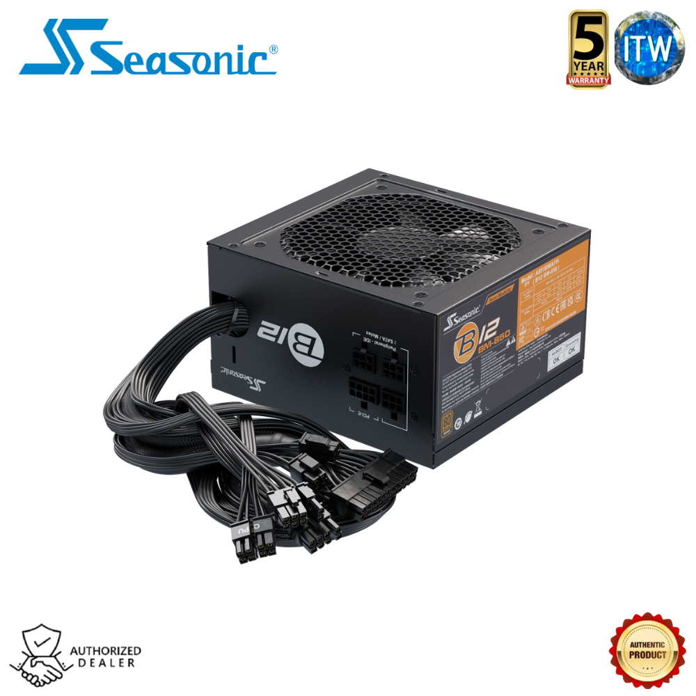 Seasonic B12 850W - BM Series, Intel ATX 12 V, 80 PLUS® Bronze Power Supply Unit