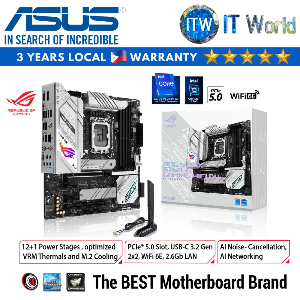 ITW | Asus Rog Strix B760-G Gaming WiFi mATX LGA1700 DDR4 Motherboard