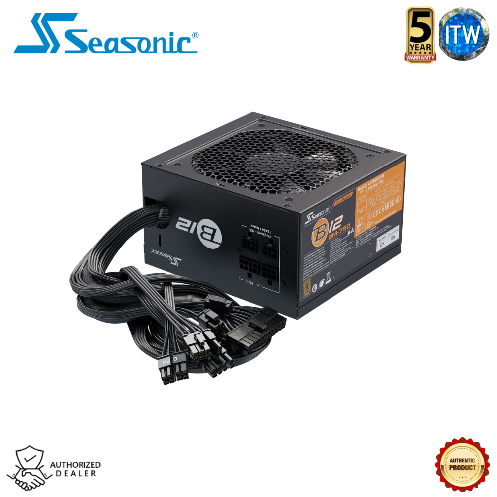 Seasonic B12 750W - BM Series, Intel ATX 12 V, 80 PLUS® Bronze Power Supply Unit