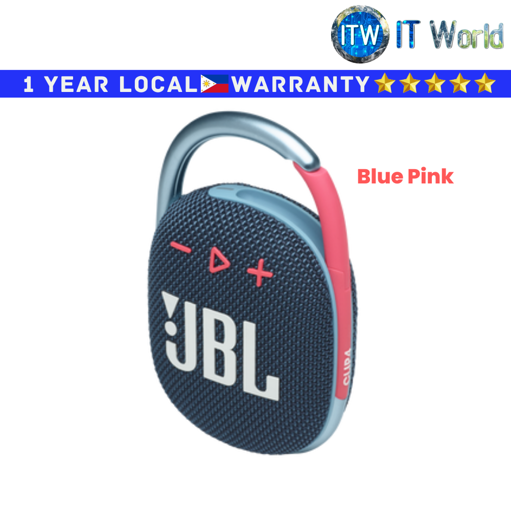 JBL Harman Bluetooth Speaker Clip4 Portable  (Blue/Blue Pink/Teal/Orange/BLK Orange/Red/Pink)(Blue Pink)