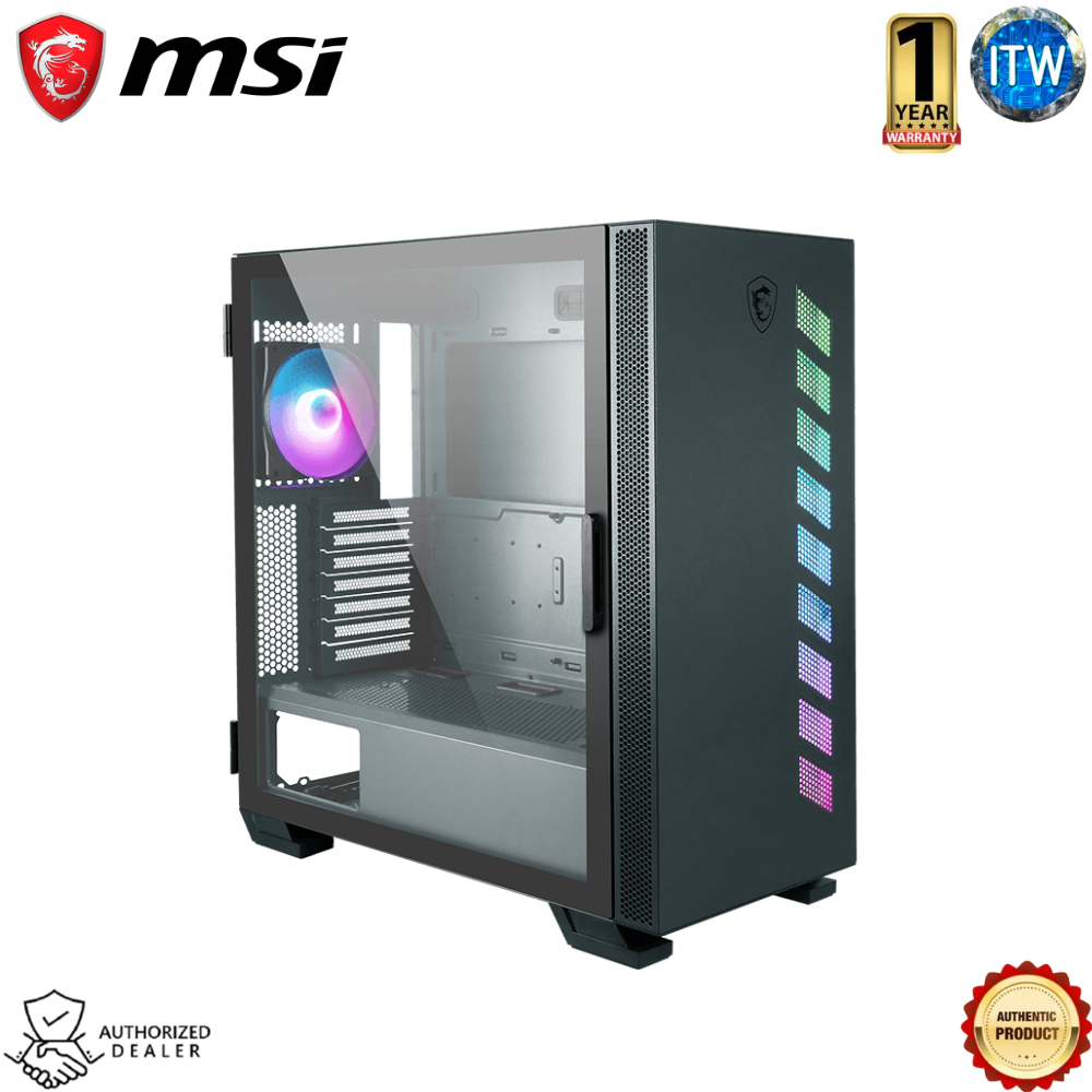 MSI Mag Vampiric 300R - Supports ATX / Micro-ATX / Mini-ITX, Mid-Tower PC Case