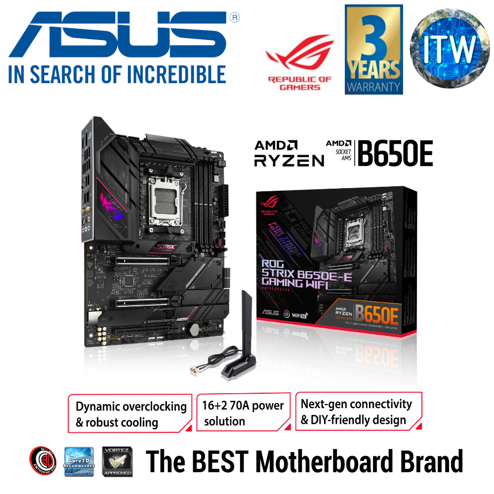 ITW | ASUS ROG Strix B650E-E Gaming WiFi ATX AM5 DDR5 Motherboard