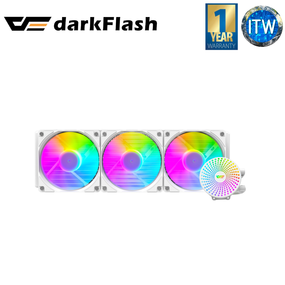Darkflash Radiant DC360 Liquid CPU Cooler (Black and White)