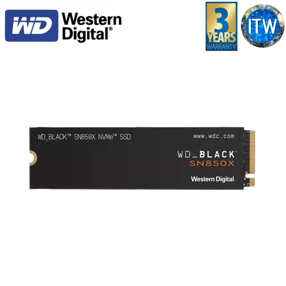 Western Digital SN850X 2TB M.2 2280 NVME PCIe Gen4 SSD without heatsink