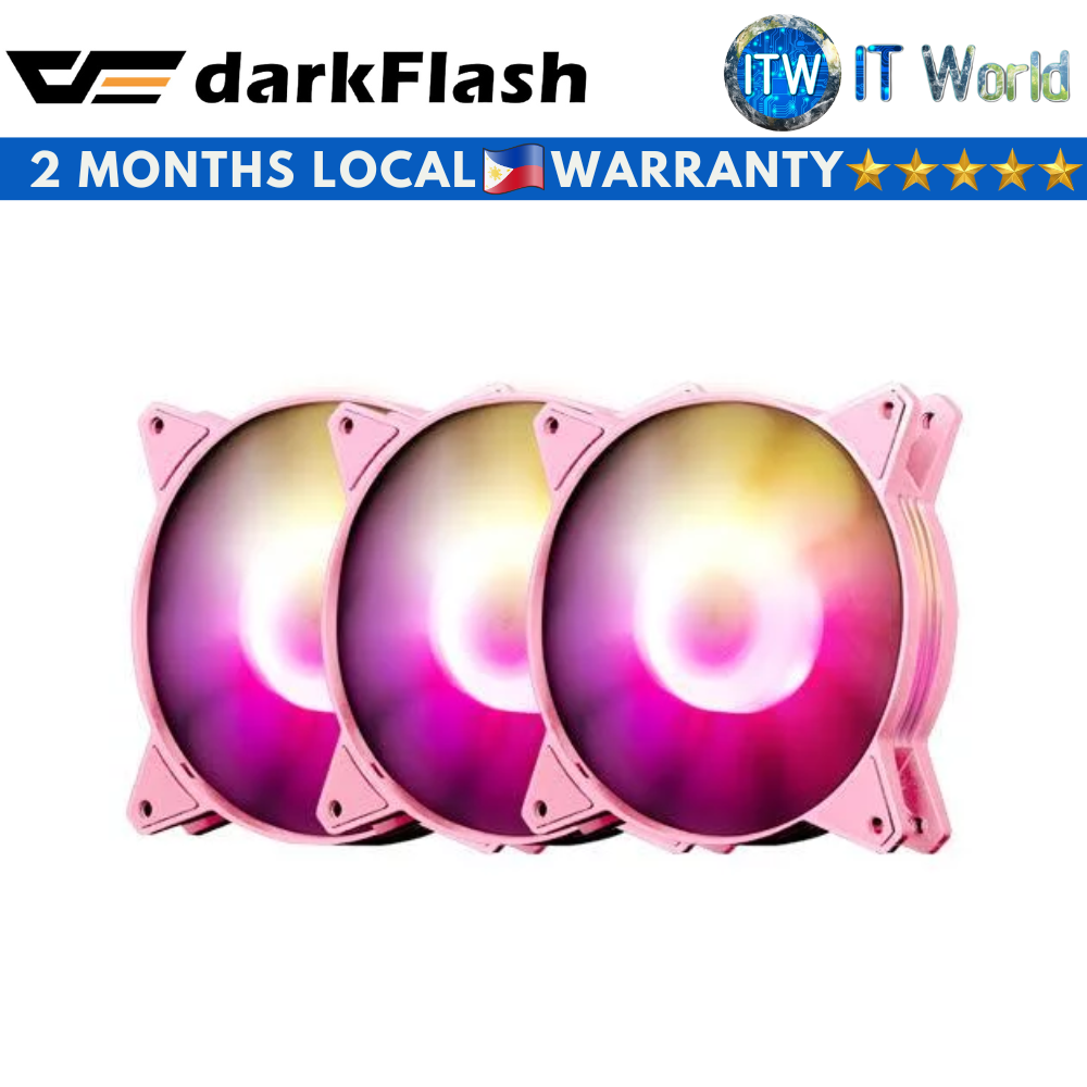 Darkflash C6 3in1 Aurora Spectrum ARGB Single Mode Cooling Fan (Pink)