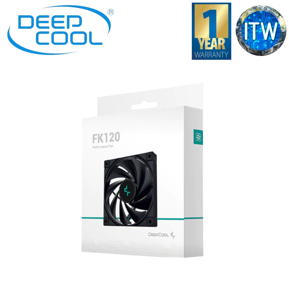 Deepcool FK120 Fluid Dynamic Bearing, 4-pin PWM Fan (R-FK120-BKNPF1-G-1)