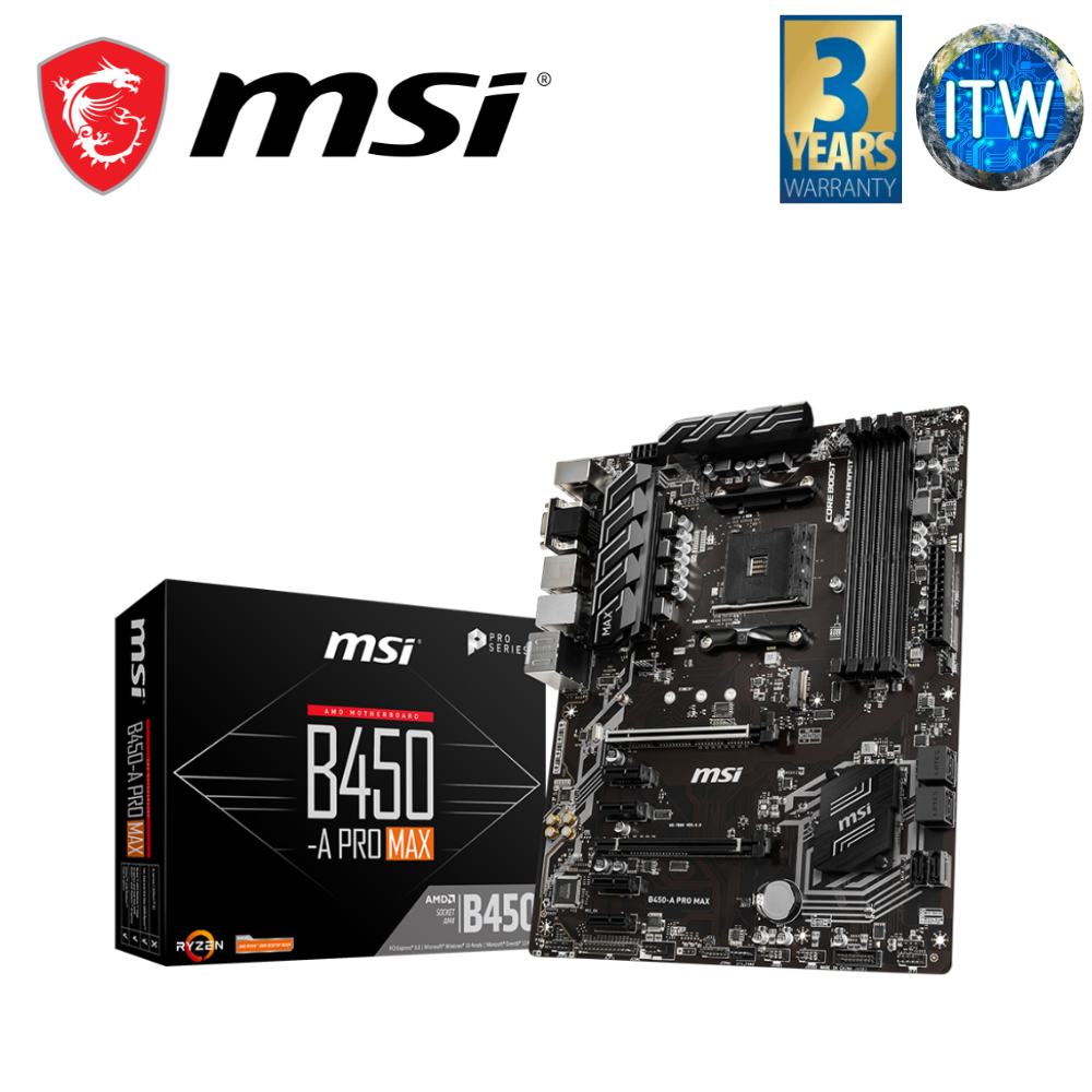 MSI B450-A Pro Max ATX AM4 DDR4 Motherboard