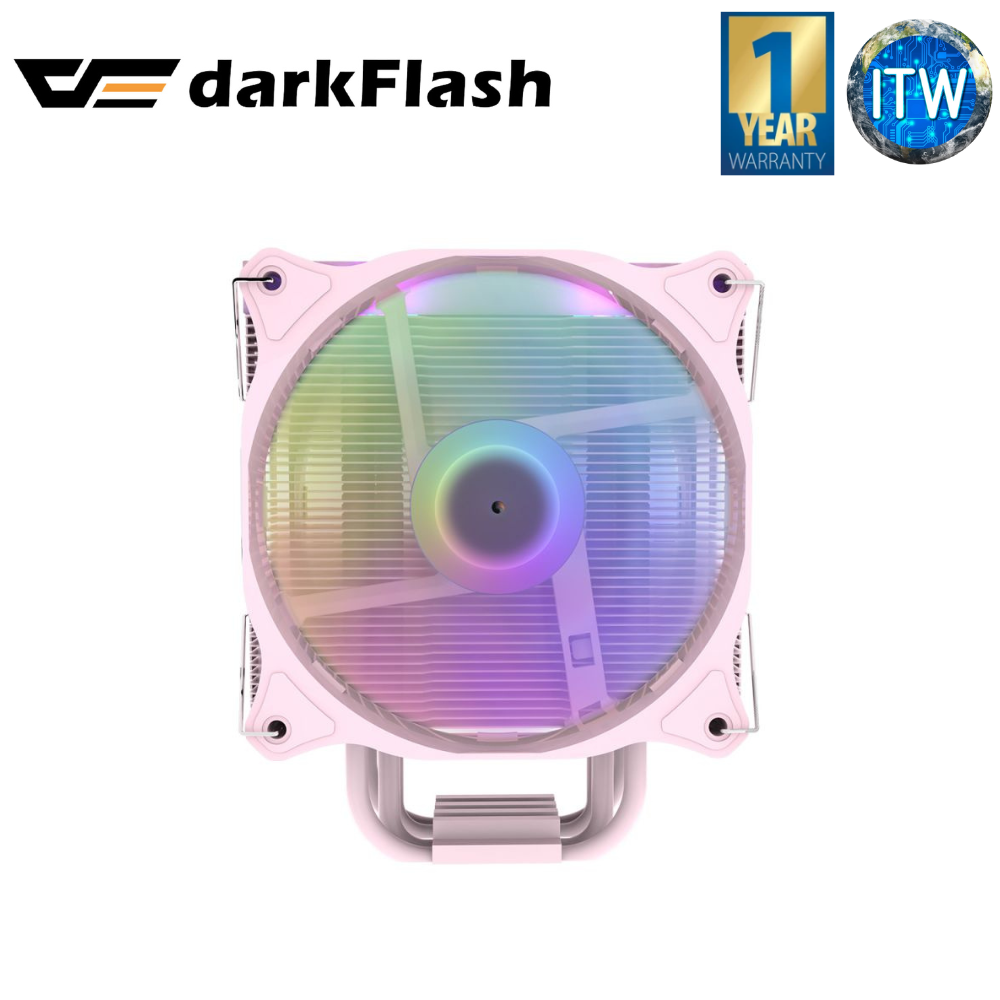 Darkflash DARKAIR Plus (LT) Pink Dual-Fan Side Flow CPU Cooler
