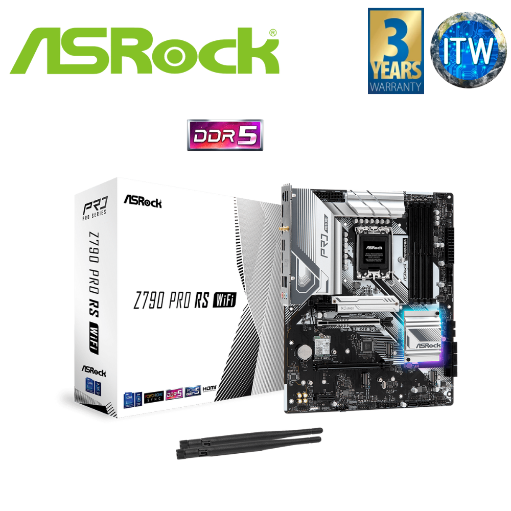 ASRock Z790 Pro RS WiFi ATX LGA1700 DDR5 Motherboard (ASROCK Z790 PRO RS WIFI)