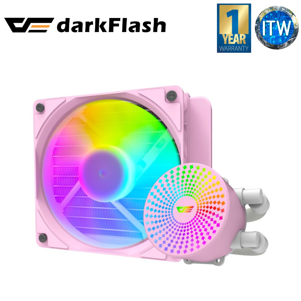 Darkflash Radiant DC-120 All-in-One Liquid CPU Cooler (White/Black/Pink)