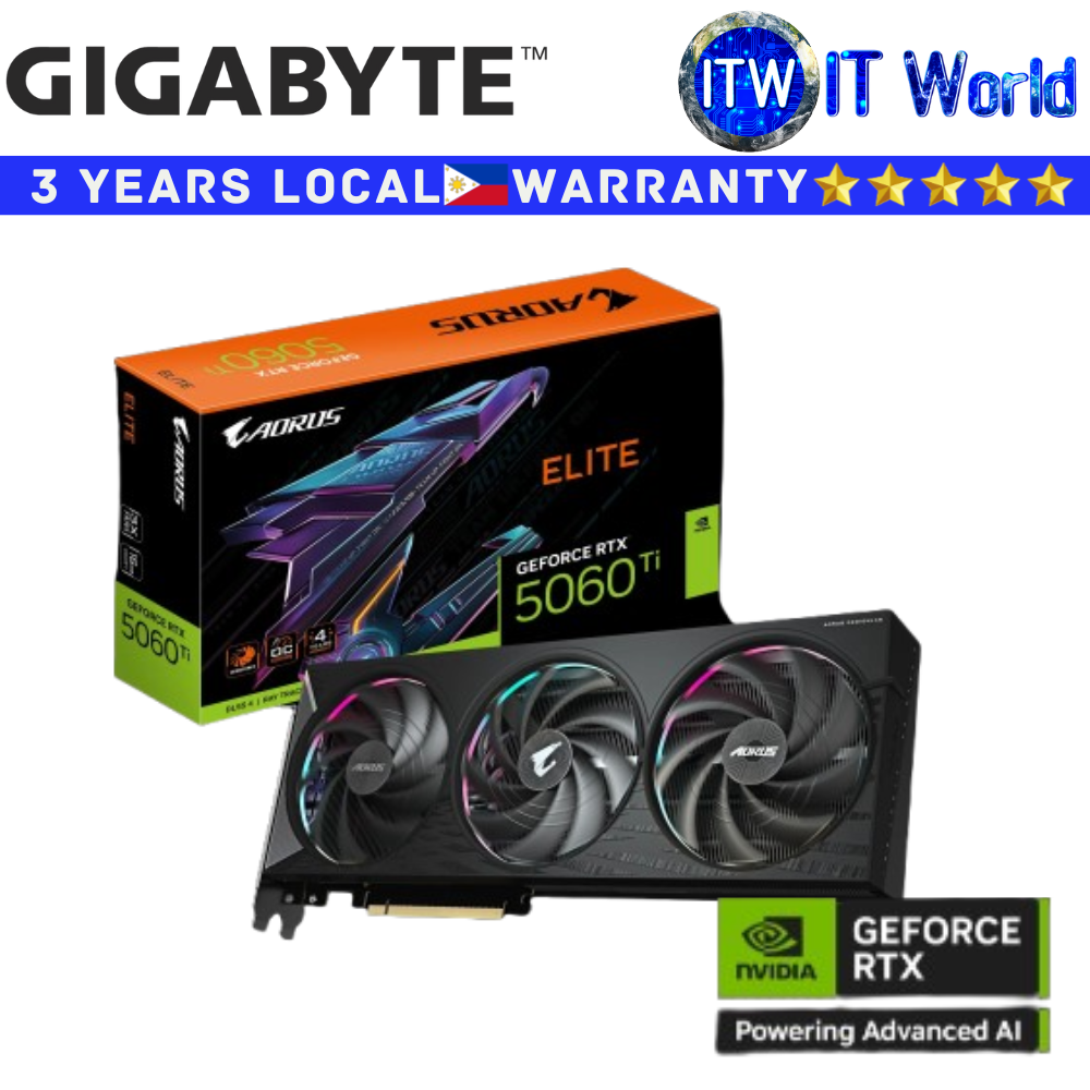 Gigabyte RTX 5060 Ti Elite 16GB GDDR7 Aorus GeForce Graphic Card (GV-N506TAORUS-E-16GD)
