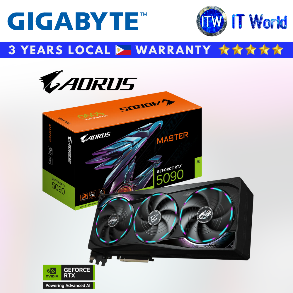 Itw | Gigabyte RTX 5090 MASTER 32GB GDDR7 AUROS GeForce Graphic Card (GV-N5090AORUS-M-32GD)