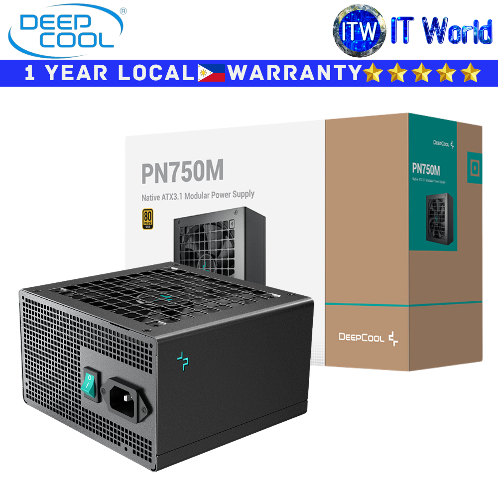 Deepcool PSU 750W Power Supply Unit PN750M 80+ Gold Modular FDB ACtive PFC (R-PN750M-FC0B-US)
