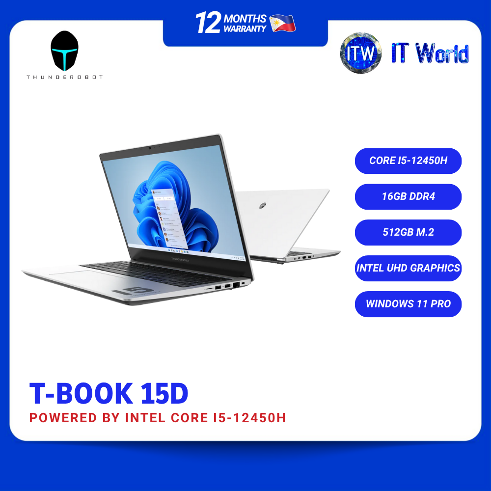 Thunderobot Laptop T-Book 15D i5 | i5-12450H | DDR4 16GB | 512GB SSD | Intel UHD Graphics | itw