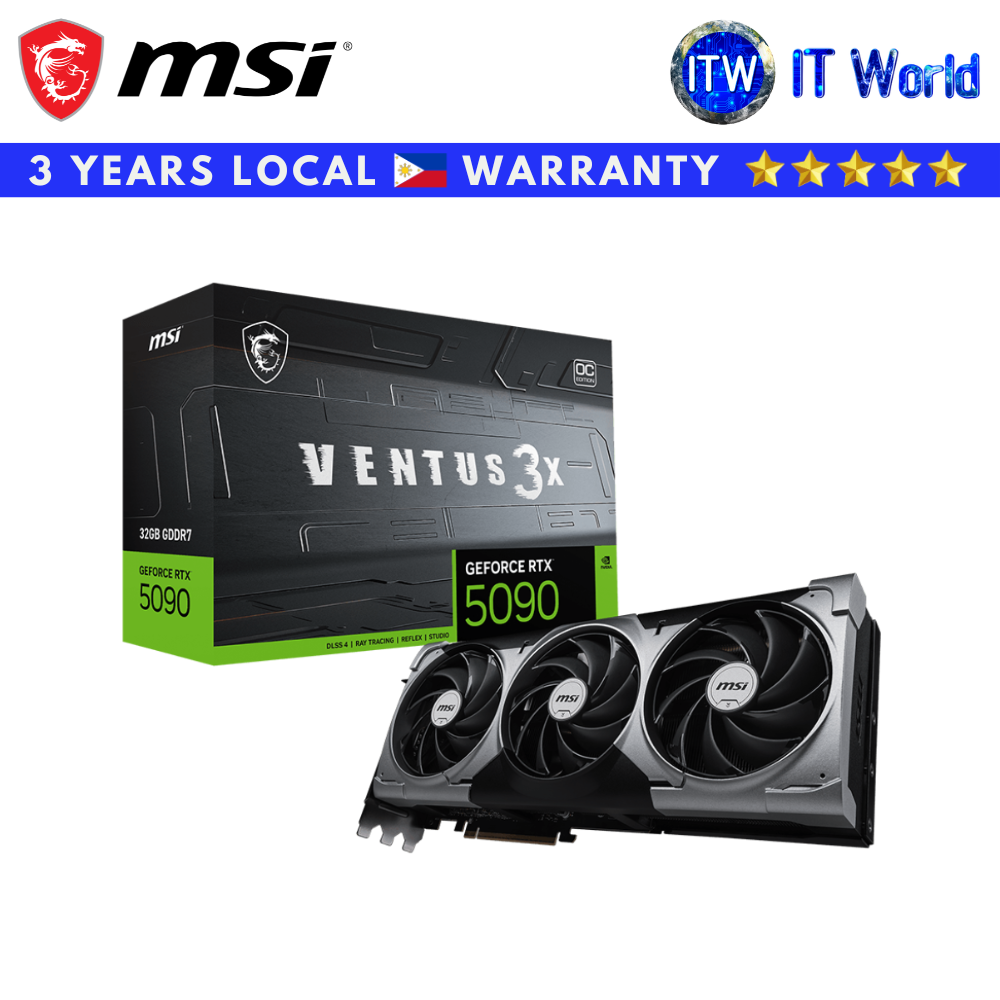 MSI RTX 5090 32GB GDDR7 Ventus 3X OC GeForce Graphics Card (GEFORCE RTX 5090 32G VENTUS 3X OC)