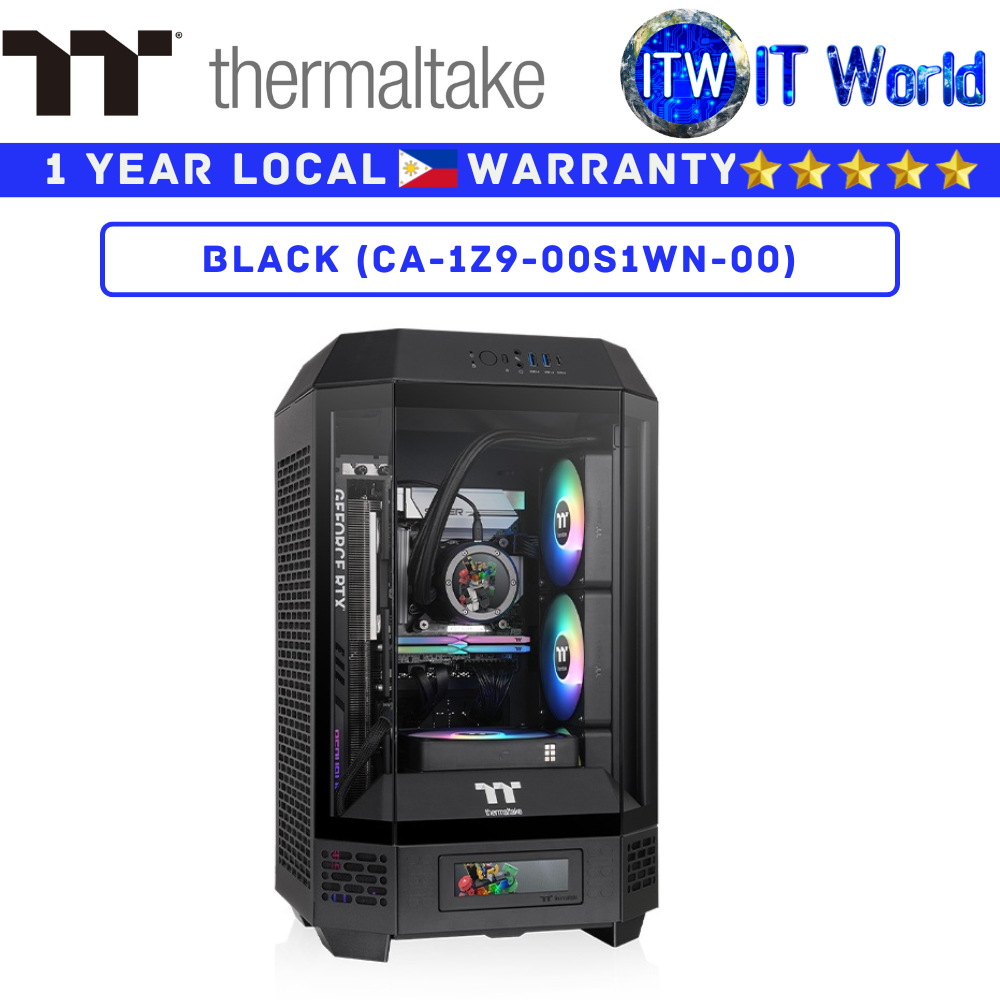 Thermaltake Computer PC Case The Tower 250 mini-ITX Mini Tower Tempered Glass Black (CA-1Z9-00S1WN-00)