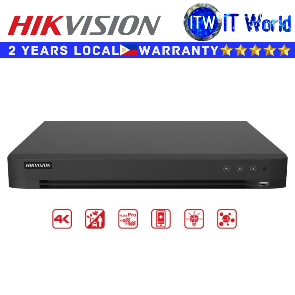 Itw | Hikvision Video Recorder 32-channels 1080p 1U H.265 AcuSense DVR (IDS-7232HQHI-M2/XT)